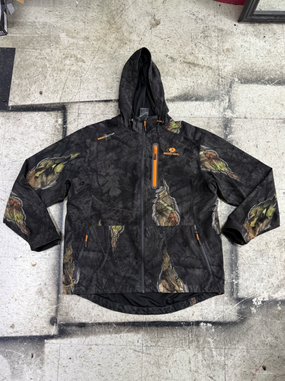 Mossy Oak Real Eclipse Camo Full Zip Tricot Scent Factor Jacket